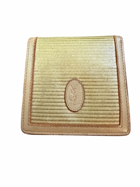 Yves Saint Laurent Handbags - Yves Saint Laurent Vintage Gold and Tan Compact Wallet